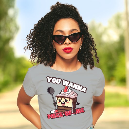 私おもしろいのケーキを食べたい Tシャツ