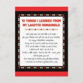 私おもしろいのラゴッ学ト・ロマグノロの物 ポストカード (正面)