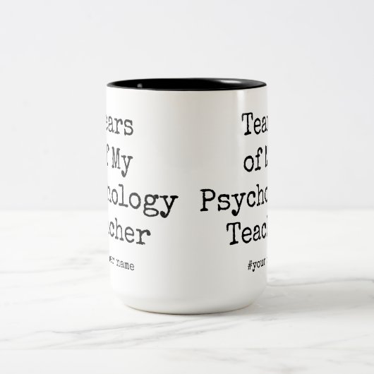 私おもしろいの先生 |心理学先生 ツートーンマグカップ (中央)