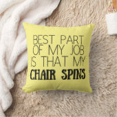 私おもしろいの最高の仕事の枕の皮肉な部分 クッション (ブランケット)