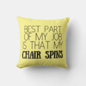 私おもしろいの最高の仕事の枕の皮肉な部分 クッション (正面)
