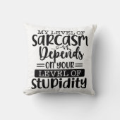 私おもしろいの皮肉のレベル クッション (正面)