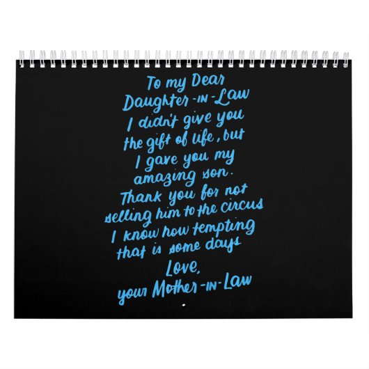 私おもしろいの義理の娘親愛に義理の娘 カレンダー (カバー)