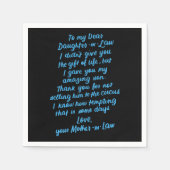 私おもしろいの義理の娘親愛に義理の娘 スタンダードカクテルナプキン (正面)