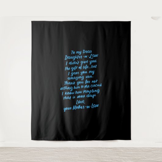 私おもしろいの義理の娘親愛に義理の娘 タペストリー (正面)