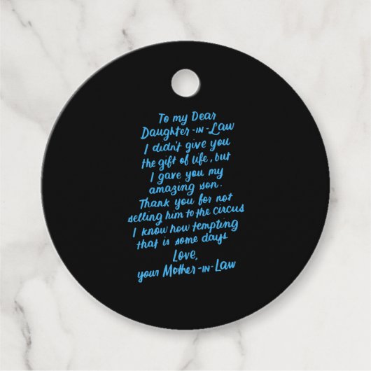 私おもしろいの義理の娘親愛に義理の娘 フェイバータグ (正面)