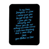 私おもしろいの義理の娘親愛に義理の娘 マグネット (縦)