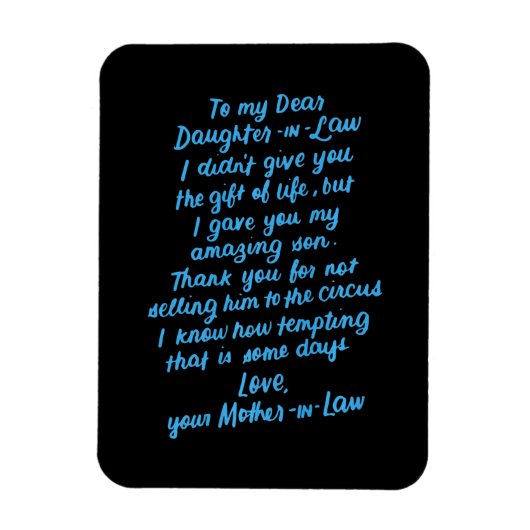 私おもしろいの義理の娘親愛に義理の娘 マグネット (縦)