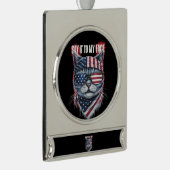 私おもしろいの顔に言おもしろいえ シルバープレートバナーオーナメント (右)