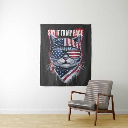 私おもしろいの顔に言おもしろいえ タペストリー (インサイチュ)