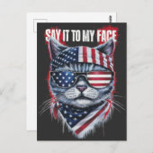 私おもしろいの顔に言おもしろいえ ポストカード (正面/裏面)