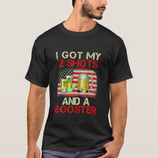 私おもしろいの2発得の予防接種とブースター Tシャツ