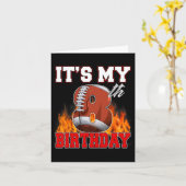 私おもしろいの8誕生日8歳のサッカー場 カード (黄色い花)