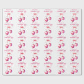 「私おもしろいはさくらんぼを好む」バレンタインデーの名前 ラッピングペーパー (フラット)