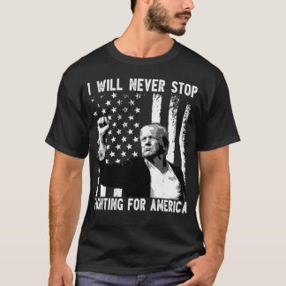 私おもしろいはアメリカに向けてストップは絶対に戦わない Tシャツ