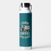 私おもしろいはコーヒーを暗号にする ウォーターボトル (正面)