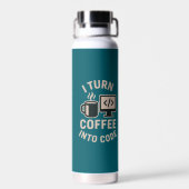 私おもしろいはコーヒーを暗号にする ウォーターボトル (背面)