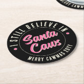 私おもしろいはサ信じンタカースのクリスマスパーティー ラウンドペーパーコースター (アングル)
