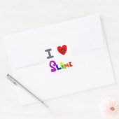 私おもしろいはスライムアートが大好き スクエアシール (封筒)