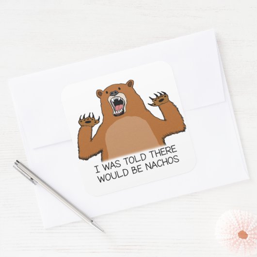 私おもしろいはナチョスベアがあると言われた スクエアシール (封筒)