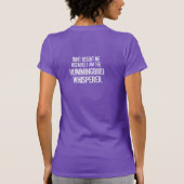 私おもしろいはハミングバード・ウィスパー Tシャツ (裏面)