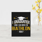 私おもしろいはバイアスロンGiに行くことができる今卒業 カード (黄色い花)