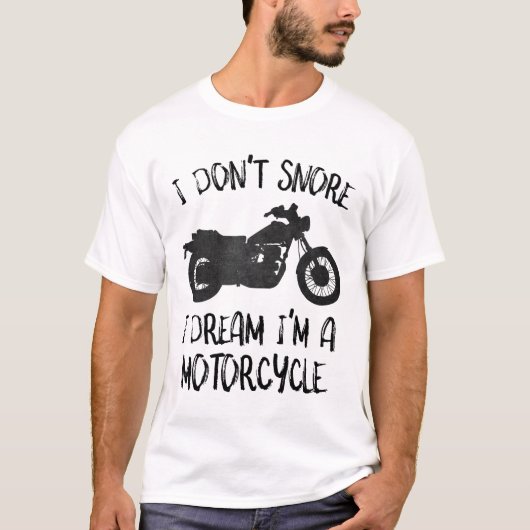 私おもしろいはバイクT-Shの夢を見て泣かない Tシャツ (正面)