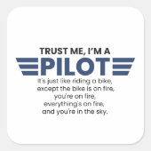 私おもしろいはパイロット引用文 スクエアシール (正面)