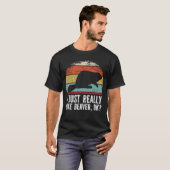 私おもしろいはビーバーが好きなの？ Tシャツ (正面フル)