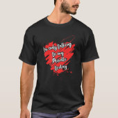 私おもしろいはプードル犬と話しかけている Tシャツ (正面)