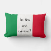 私おもしろいはボスフイタリアンラグ装飾用クッション ランバークッション (正面)