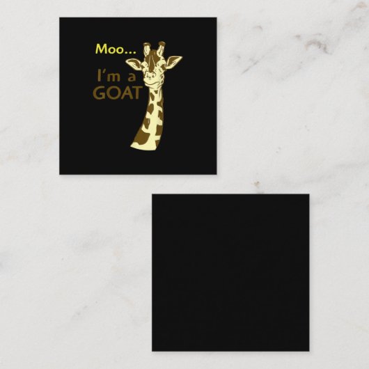 私おもしろいはヤギモーだ紛らわしいキリン スクエア名刺 (正面/裏面)