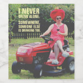 私おもしろいはワインラベルを一人で飲まない！ ワインラベル (シングルラベル)