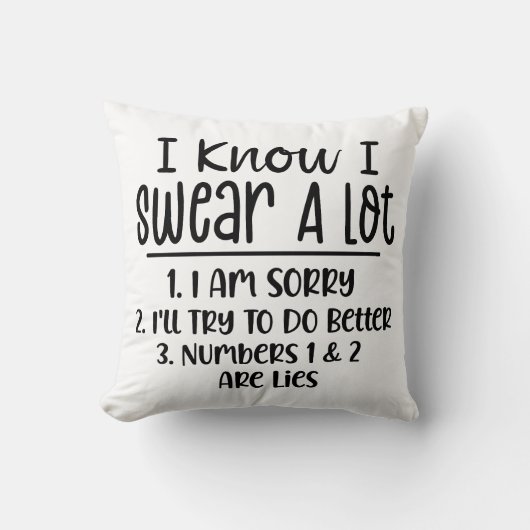 私おもしろいは多くを誓う クッション (正面)