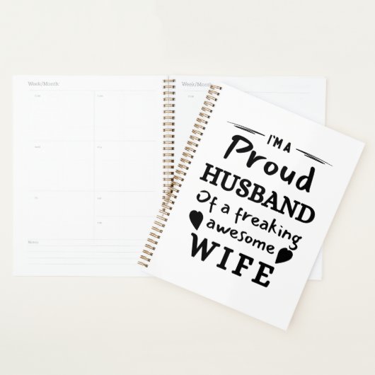私おもしろいは妻誇りを持ったの夫で素晴らしす プランナー手帳 (ディスプレー)