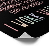 私おもしろいは子供の行動分析の心理記録を扱う ポスター (角)