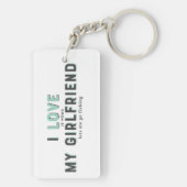 私おもしろいは彼女の時それが大好き キーホルダー (裏面)