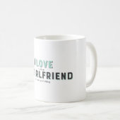 私おもしろいは彼女の時それが大好き コーヒーマグカップ (正面右)