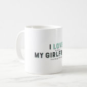 私おもしろいは彼女の時それが大好き コーヒーマグカップ (正面左)