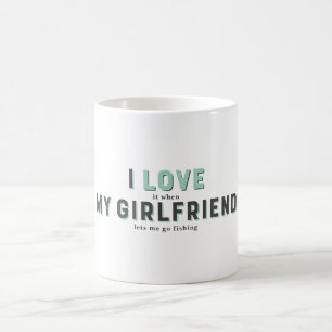 私おもしろいは彼女の時それが大好き コーヒーマグカップ
