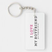 私おもしろいは彼氏のキーチェーンが大好き キーホルダー (正面)