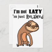 私おもしろいは怠け者ではなく、ただのスロス・カルリラックストゥーンだ ポストカード (正面/裏面)