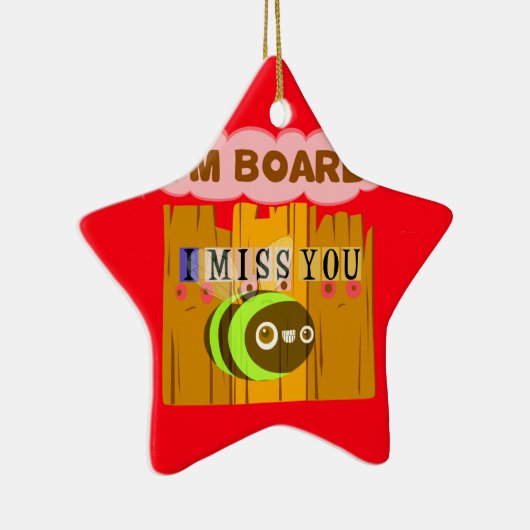 私おもしろいは恋しく思退屈だ セラミックオーナメント (右)