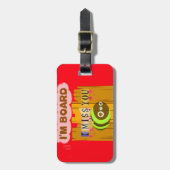 私おもしろいは恋しく思退屈だ ラゲッジタグ (正面縦)