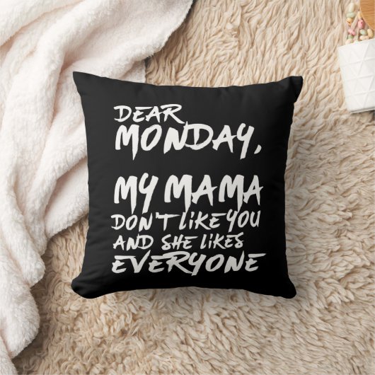 私おもしろいは月曜日が嫌い私のママはあなたを好きではない クッション (ブランケット)