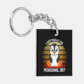 私おもしろいは本当にペンギンが好き キーホルダー (正面左)