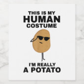 私おもしろいは本当にポテトだ ワインラベル (シングルラベル)