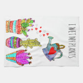 私おもしろいは植物のカッティのキッチンタオルを濡らした キッチンタオル (横)