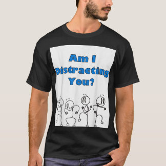 私おもしろいは気を散らせている男のデザイン Tシャツ