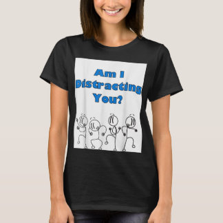 私おもしろいは気を散らせている男のデザイン Tシャツ